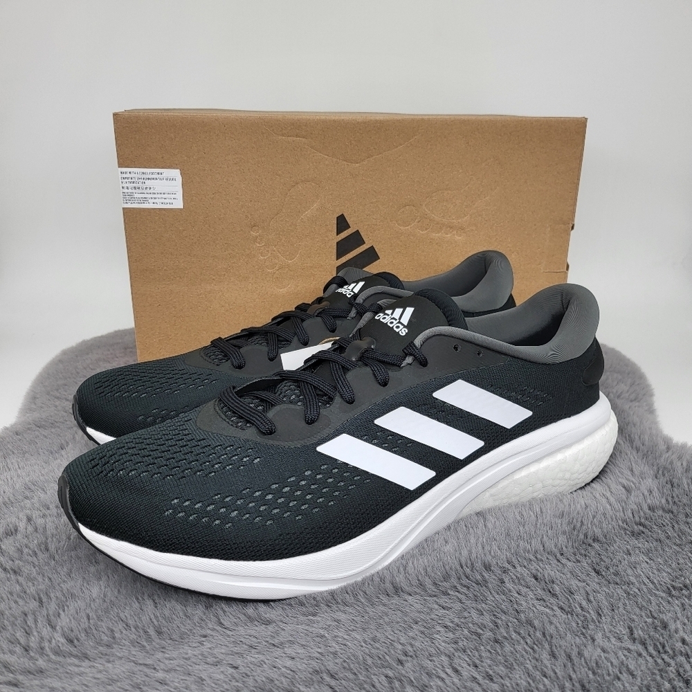 New Adidas Supernova 2 Black Men's Running Shoes Size 13